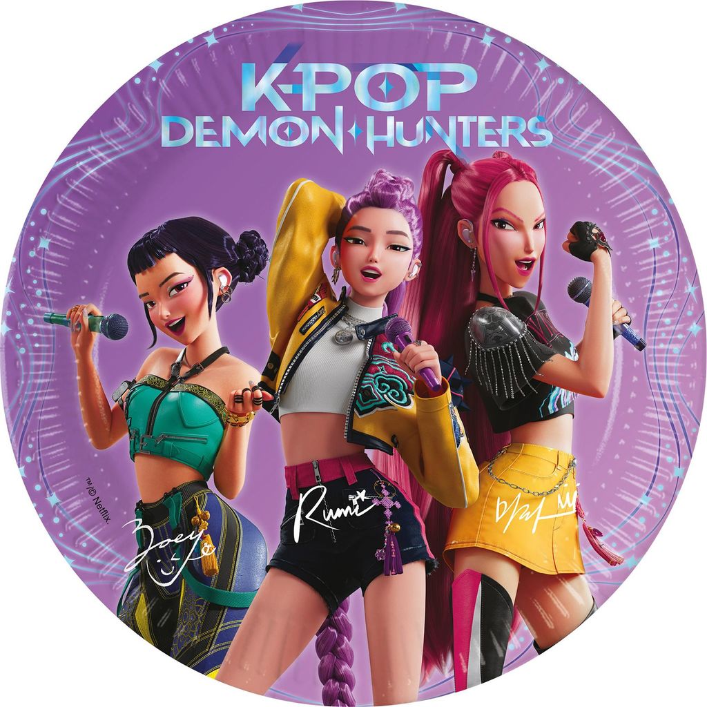 Platos de papel K-POP, 20 cm, paquete de 8 unidades. Imagen del producto 