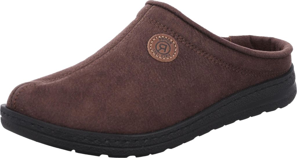 Rohde Herren Pantoffel mit herausnehmbarer Lederdecksohle Asiago 7144, Größe:42 EU, Farbe:Braun