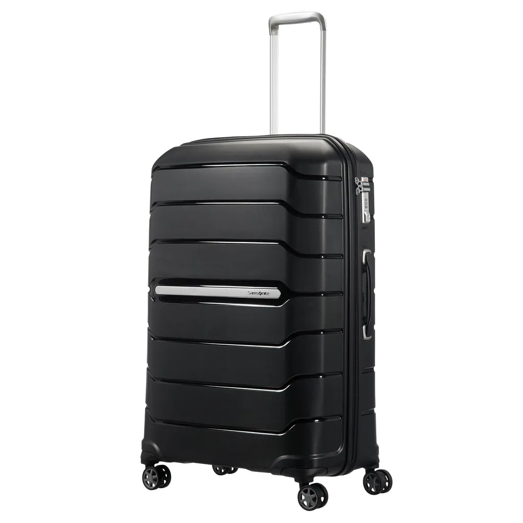Bagage Soute Samsonite Flux Spinner 75cm Noir Idéal pour Vacances 2 Semaines