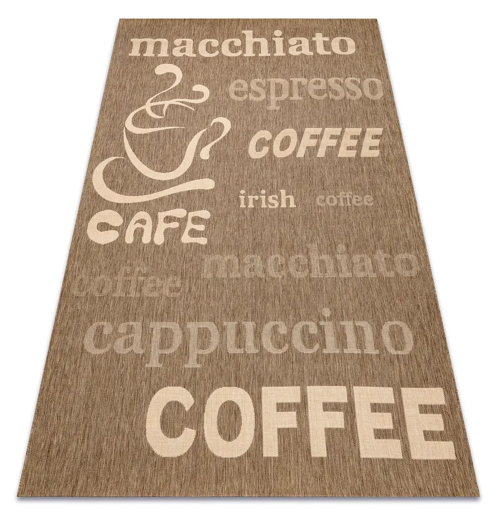Tapis anti-poussière FLOORLUX 20645 beige café pour salon 200x290 cm