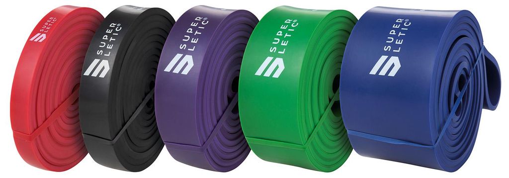 SUPERLETIC Powerbands, Widerstands-Fitness-Bänder, Pullup Produktbild 