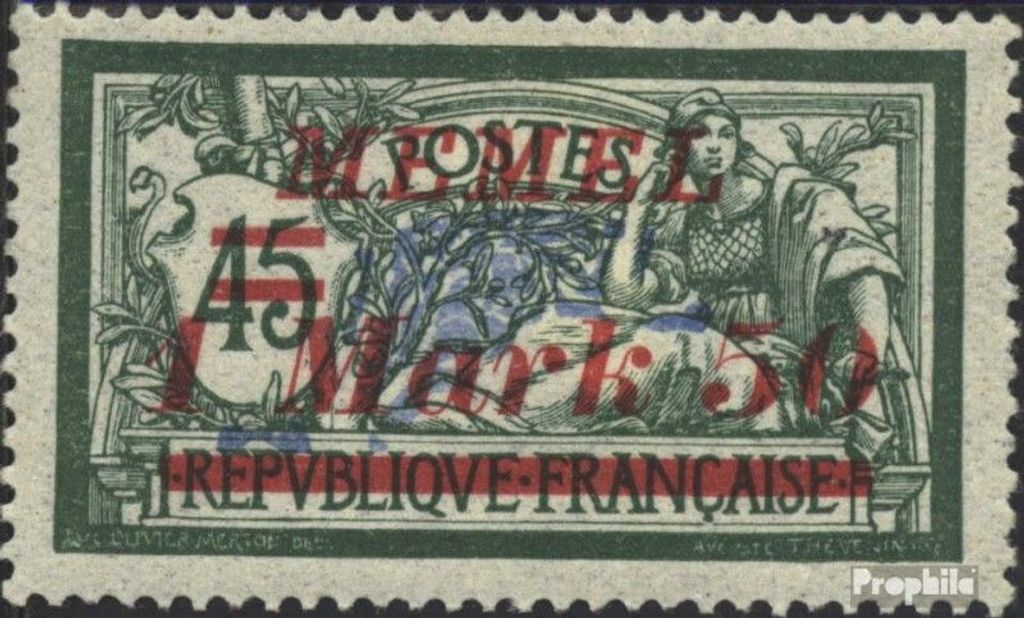 Briefmarken Memelgebiet 1922 Mi 66 gestempelt Aufdruckausgabe