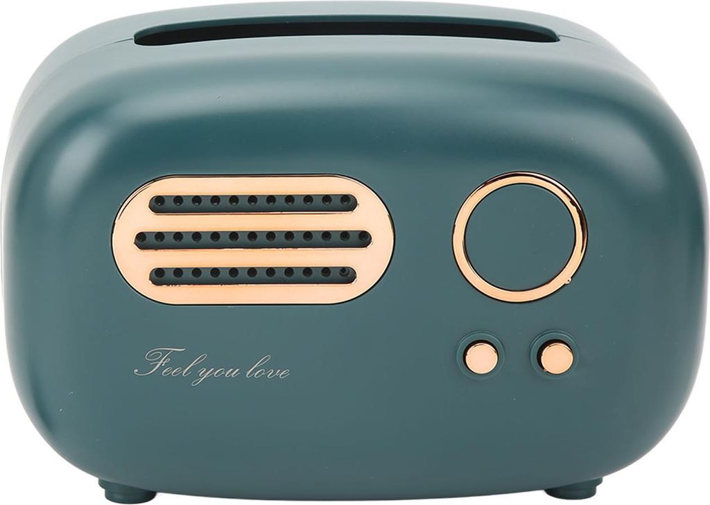 Radio Tissue Box Nordic Stil Retro Grün Form Lagerung Halter Hause Wohnzimmer Couchtisch Dekoration