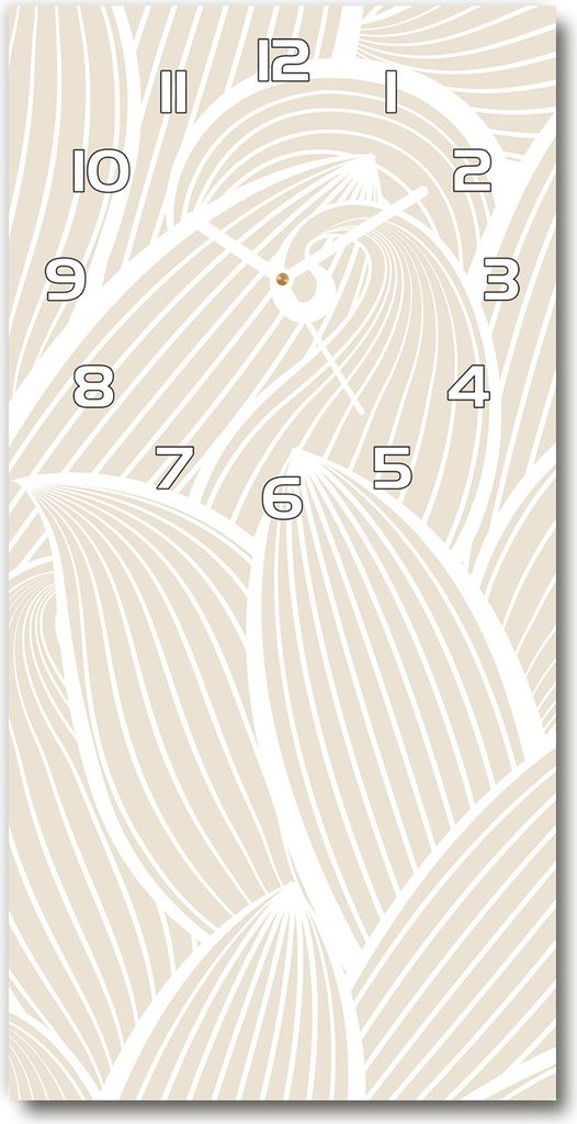 Wanduhr aus Glas – 30x60 cm - Glasbild - Glasuhr - Gehärtetes Glas -Blütenblätter