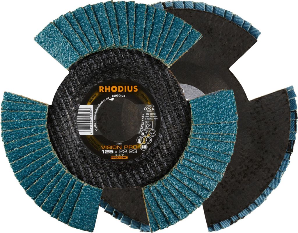 Rhodius 211303 VISION PRO PACK Flap disc Diameter 125 mm Bore diameter 22.23 mm 5 pc(s)