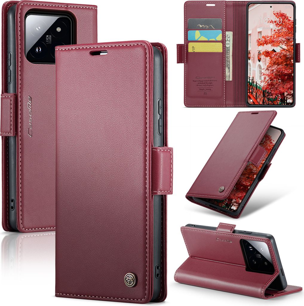 Xiaomi 14 Pro Hülle, Leder Brieftasche Kartenfach Produktbild 