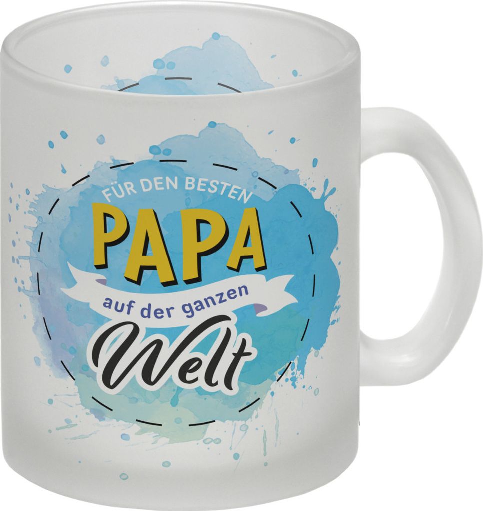 Für den besten Papa auf der ganzen Welt Glas Tasse mit Grafische Elemente,