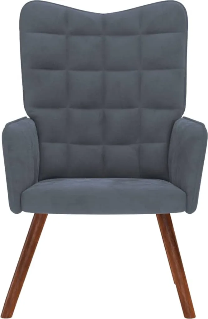 Poltrona Design VidaXL: Cubo In Tessuto Grigio Scuro, Moderna E Robusta, 53x69x73 Cm - 4