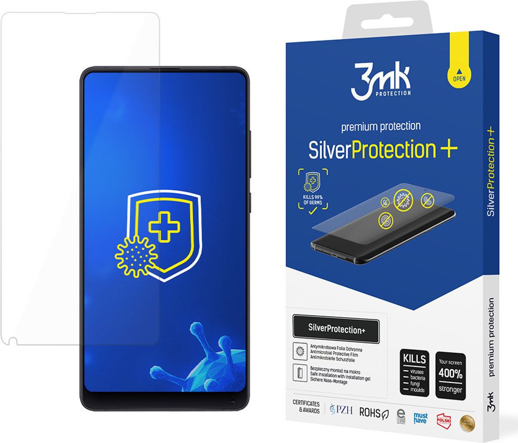 3mk Display Antimikrobielle Schutzfolie SilverProtection+ für Xiaomi Mi Mix 2S Global 0,21mm Self-Heal
