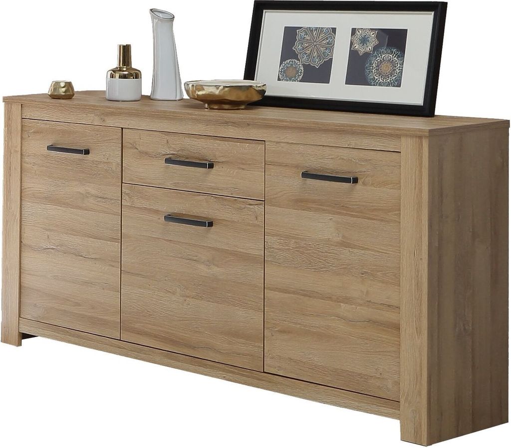 Niedriges Sideboard - gealterte Eiche - Classic - HAVANNA - 161 cm