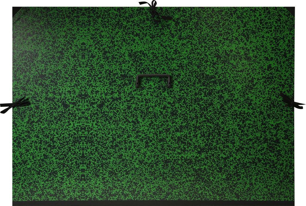Clairefontaine 3x Zeichenmappe mit 3 Bändern und Griff - Grün 975420C