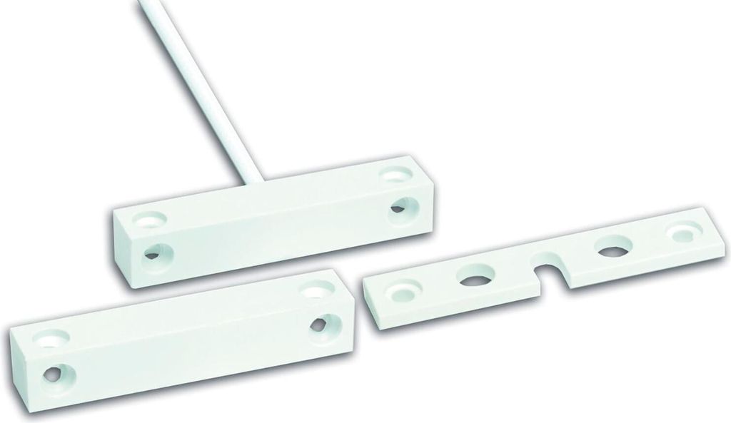EffEff Reedkontakt 10362-6 für Aufbau-Montage weiß 23mm Schaltabstand 10x10x55 mm