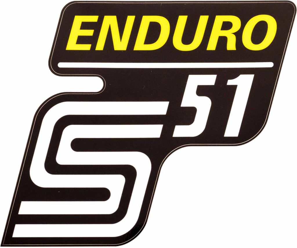 Klebefolie Seitendeckel "S51 ENDURO" - Gelb Produktbild 