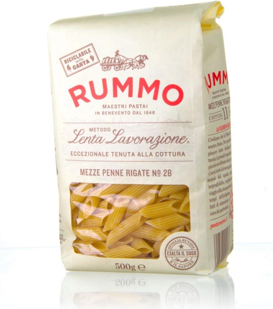 Rummo Mezze Penne Rigate No. 28 - Pasta aus Hartweizengrieß Produktbild 