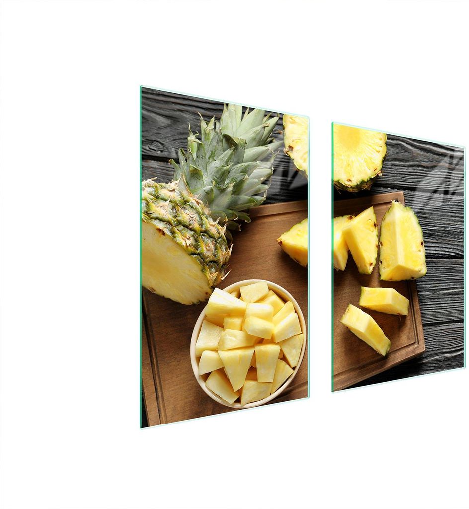 Glasschutzplatte Für Küche 65X52 Ananas