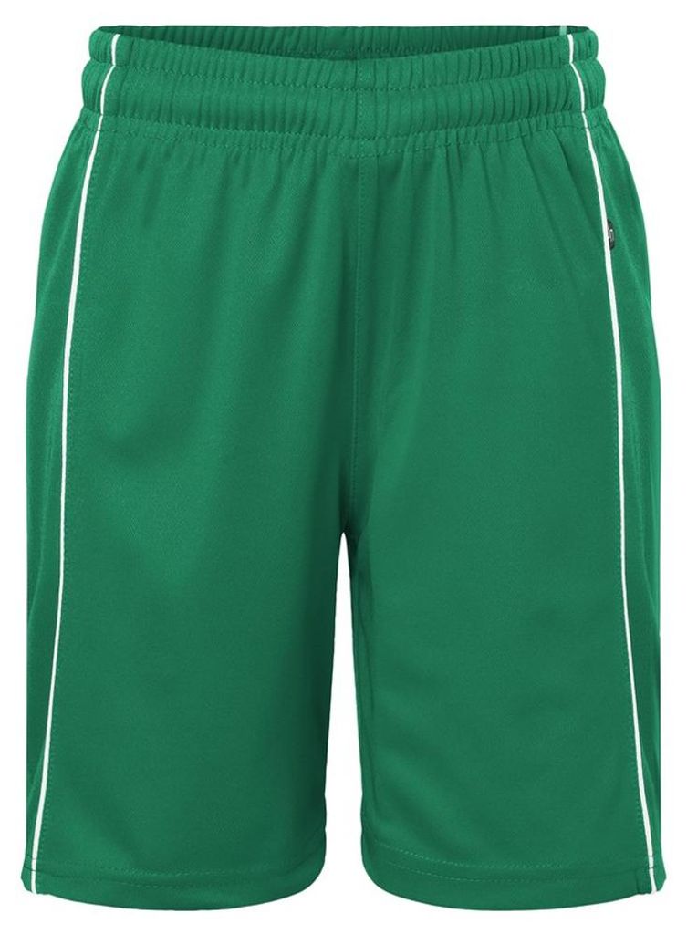 James and Nicholson - "Basic Team" Shorts für Kinder LT2782 (104) (Grün/Weiß)