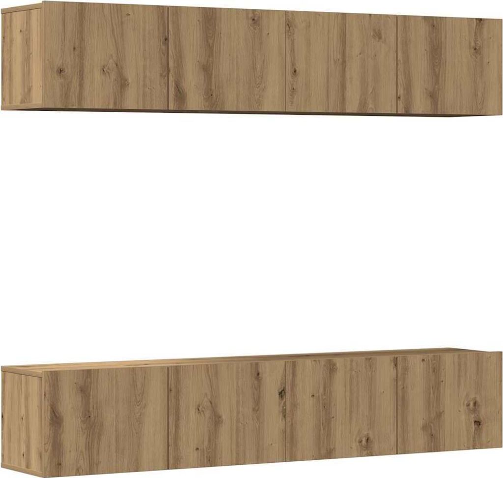 TV-Wandschränke 4 Stk. Artisan-Eiche Holzwerkstoff