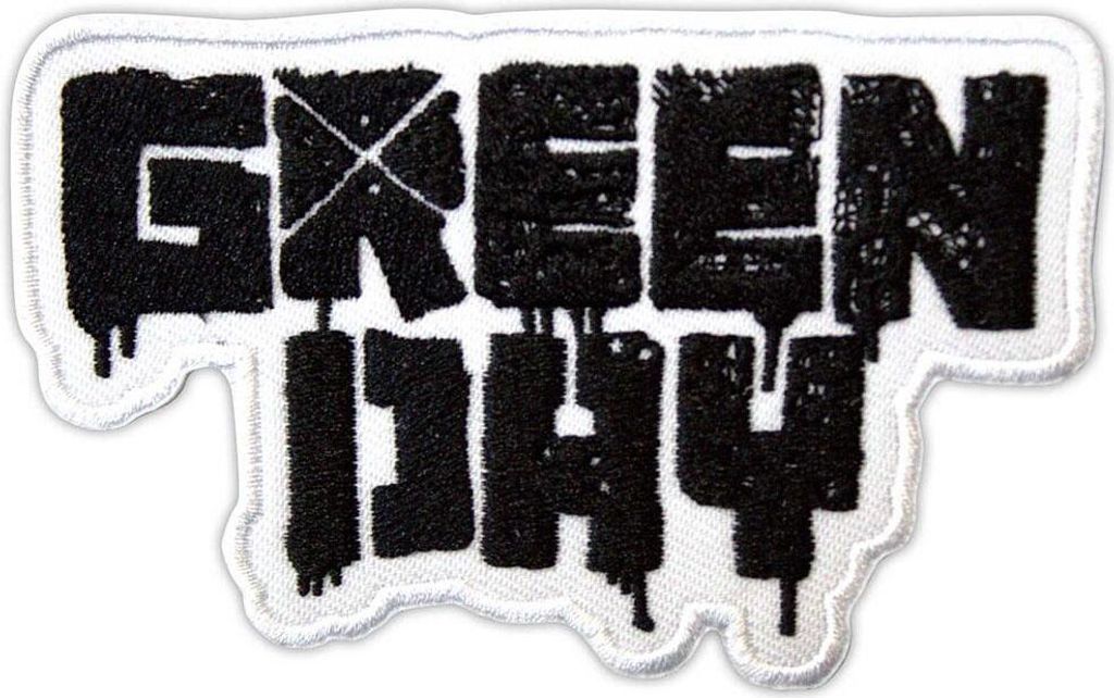 Green Day - Logo - Aufnäher zum Aufbügeln "21st Century Breakdown", gewebter Stoff RO12865 (Einheitsgröße) (Schwarz/Weiß)