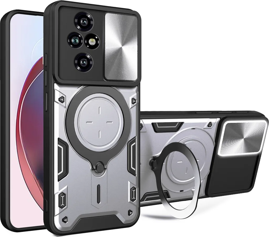Custodia Outdoor Honor 200: Argento Resistente con Anello e Slide