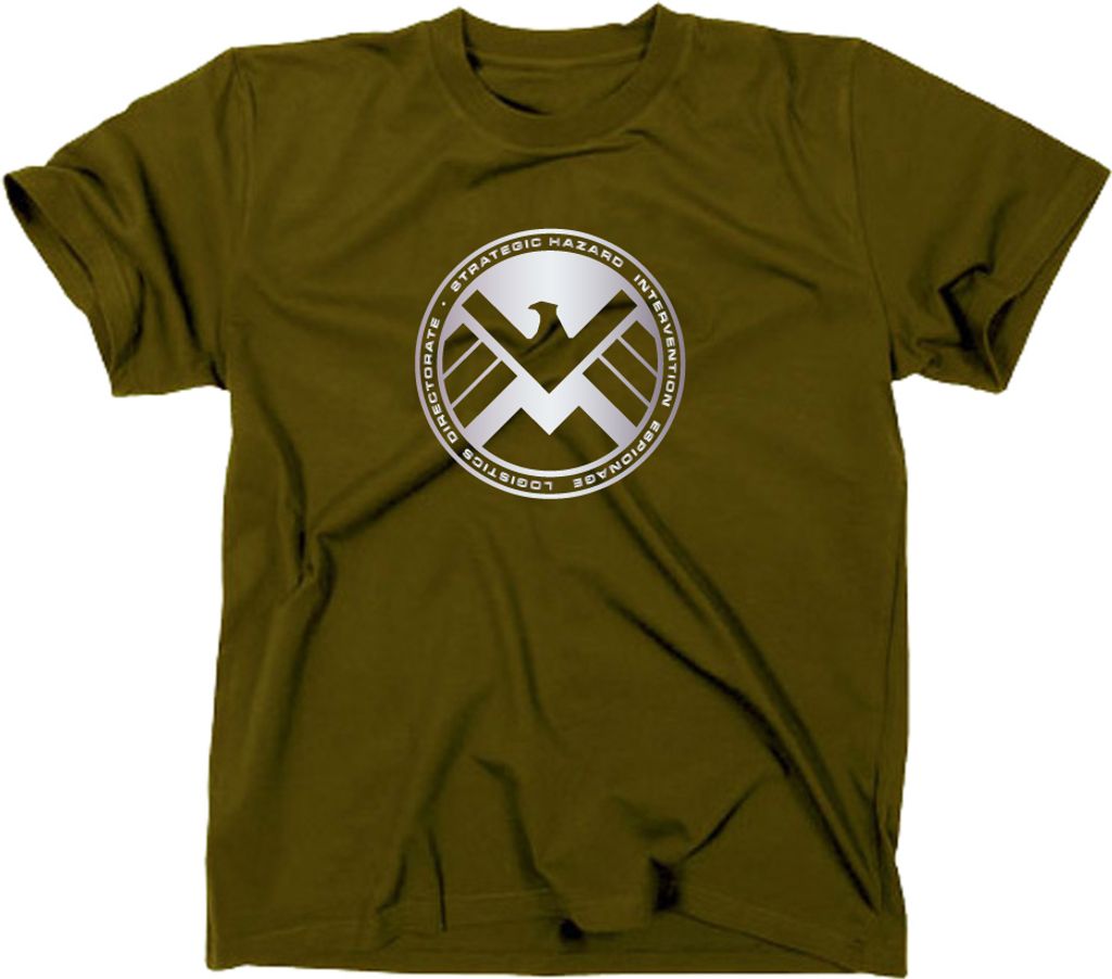 Styletex23 T-Shirt S.H.I.E.L.D. Logo Shield, oliv, XXL