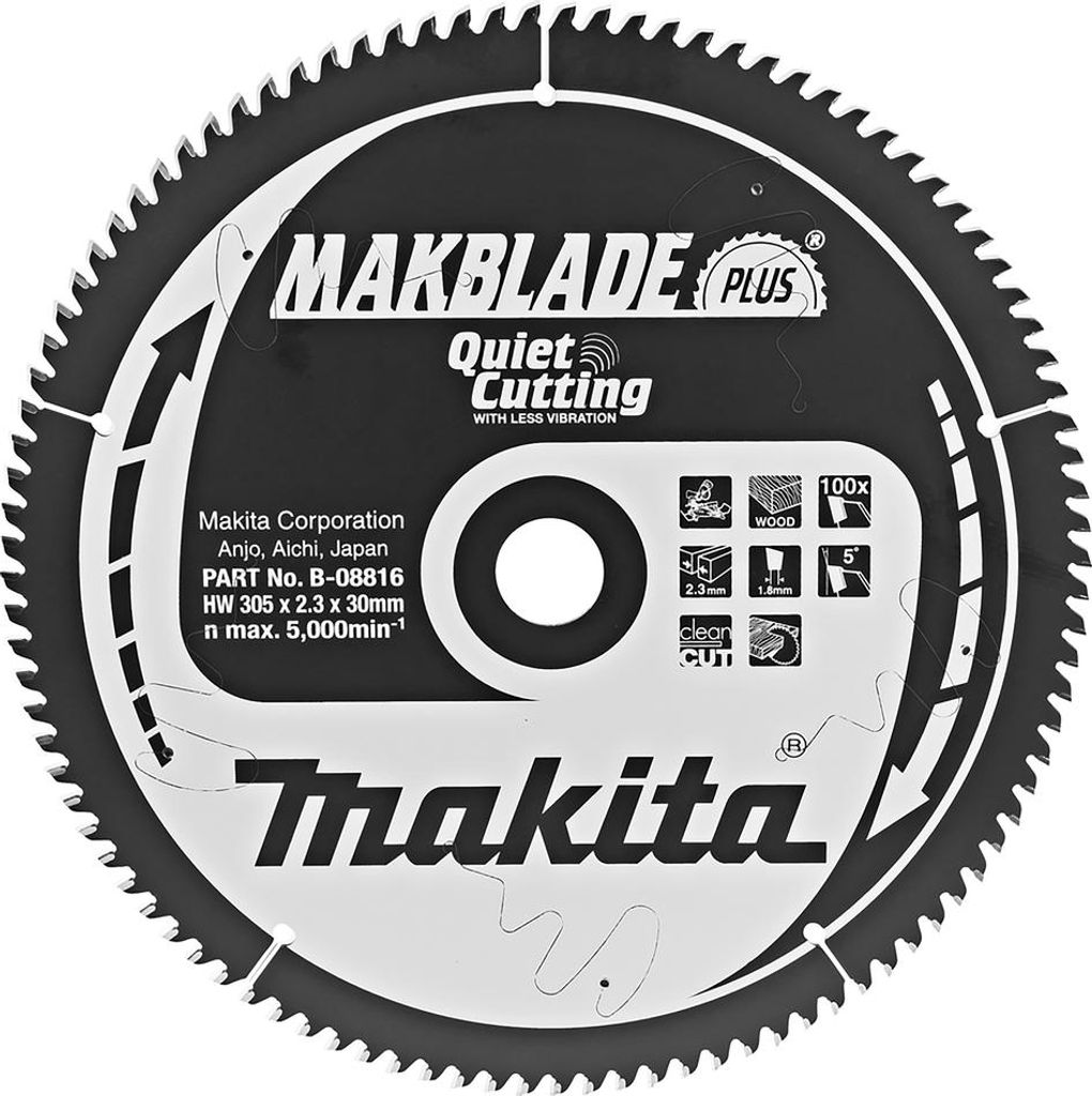Makita Kreissägeblatt, MAKBLADE PLUS 305 x 30 mm - 100 Zähne