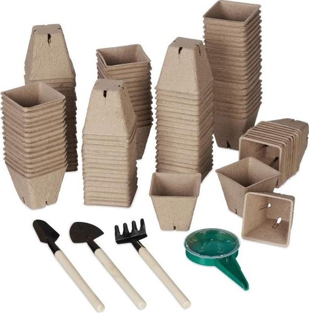 Anzuchttöpfe 120er Set mit Werkzeug