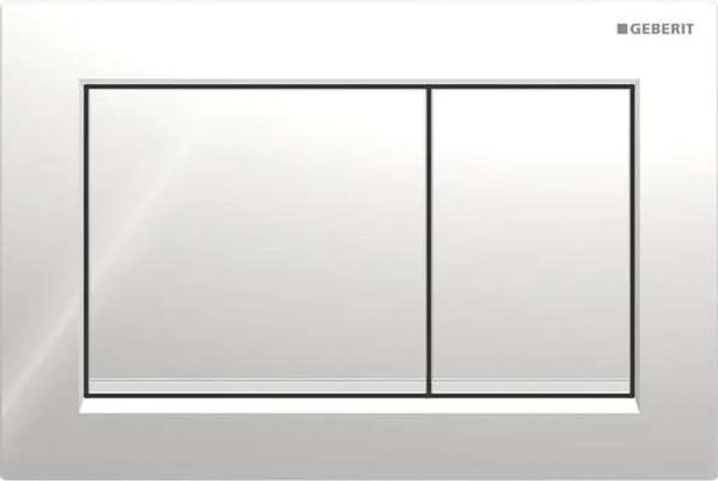 Plaque Geberit Omega20 chrome 115.080.KH.1 pour économie d'eau et design