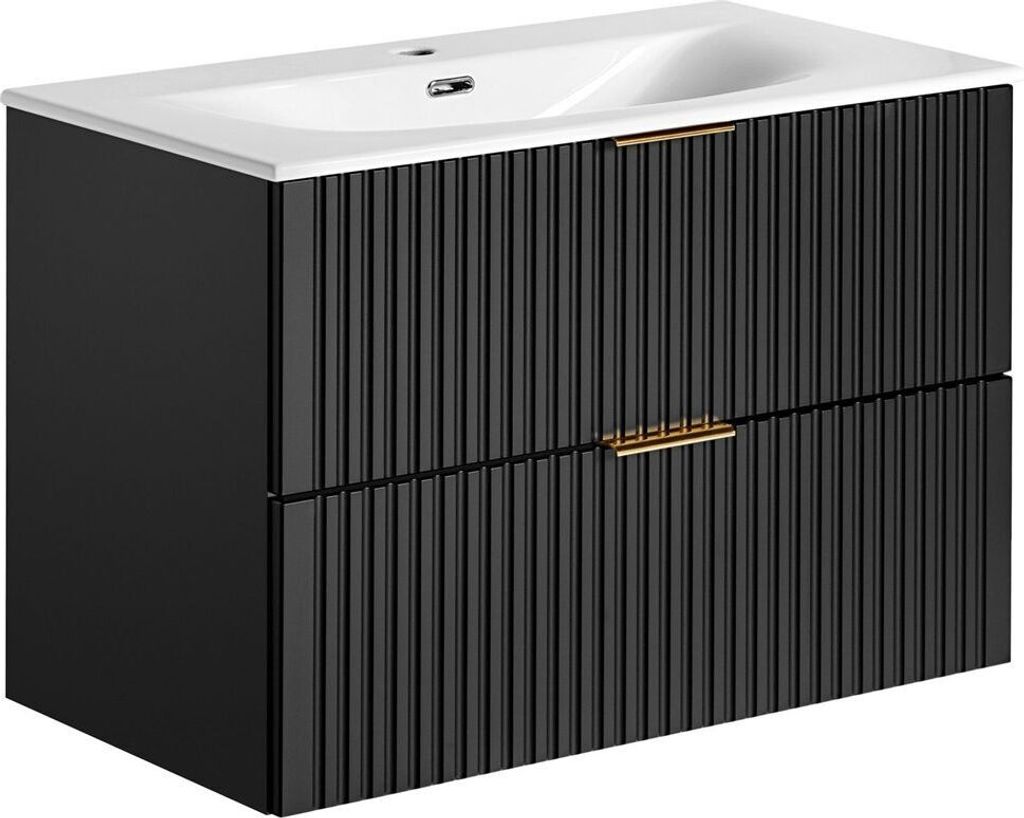 Waschtischunterschrank mit Waschbecken 80cm Produktbild 1