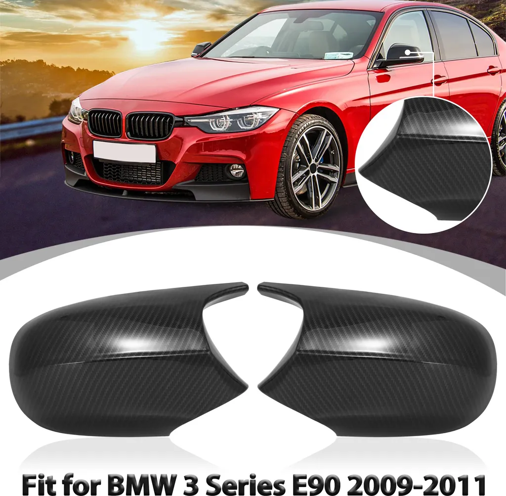 Coque de Rétroviseur en Fibre de Carbone pour Aile de Voiture - Paire