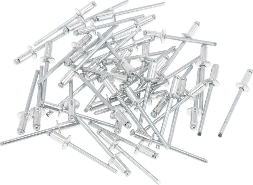 Dome Head Large Flange Blind Rivets Silberton 50 Stück 4mm Griffdurchmesser 8mm Grifflänge 8mm Flanschdurchmesser Aluminiumlegierung Eisen