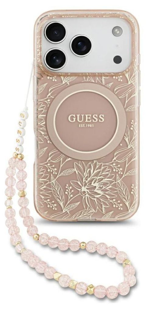 Guess IML Flowers Electro Pearl Etui     MagSafe-Armband Produktbild 