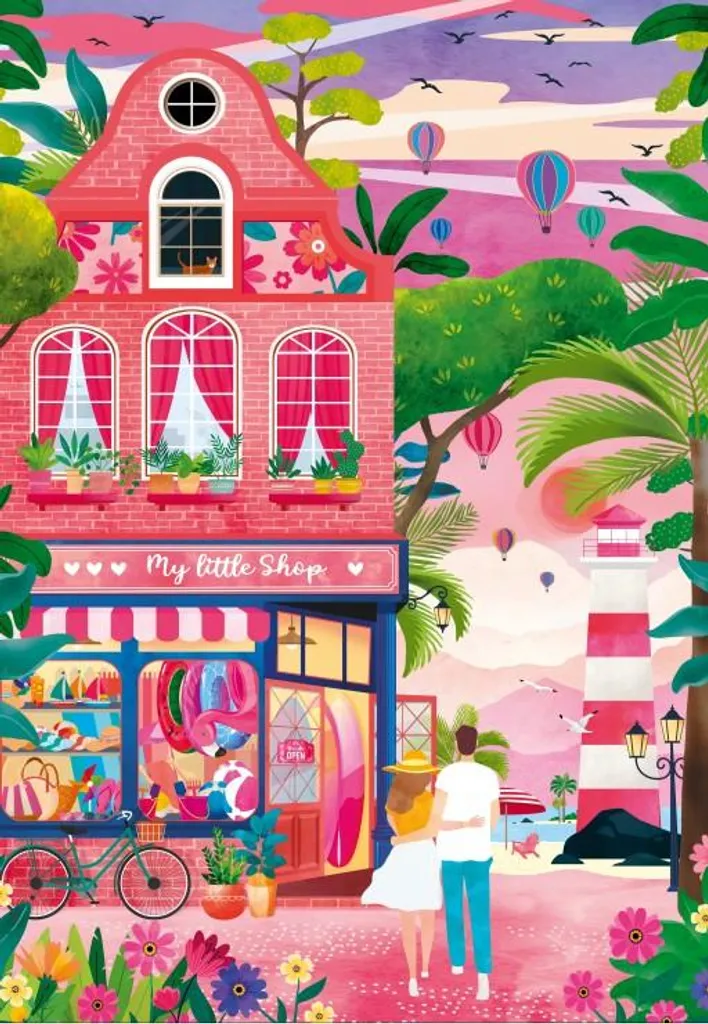 Puzzle 1000 pièces Ma petite boutique Pieces & Peace coloré