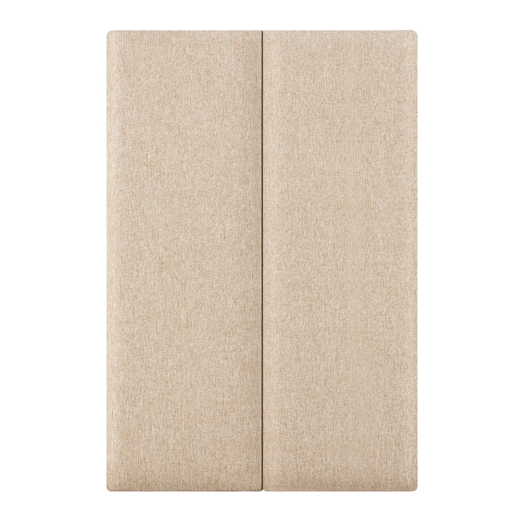 Panneau mural acoustique Carpino en textile beige 90x30 cm pack de deux