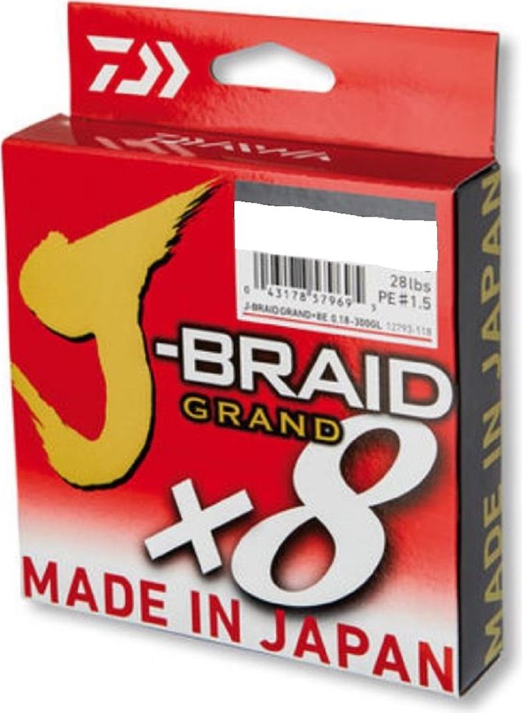 Daiwa Angelschnur J-Braid Grand X8 (hellgrau, 135 m)