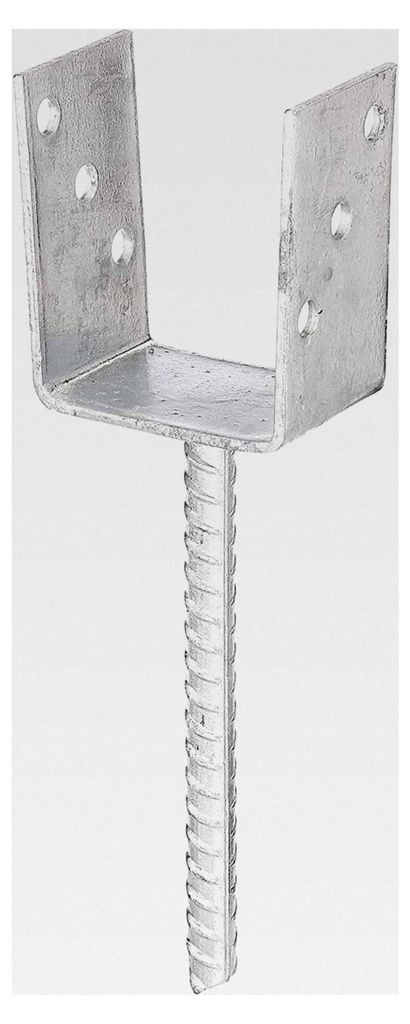 U-förmiger Pfostenträger aus verzinktem Beton für 150 mm Pfosten