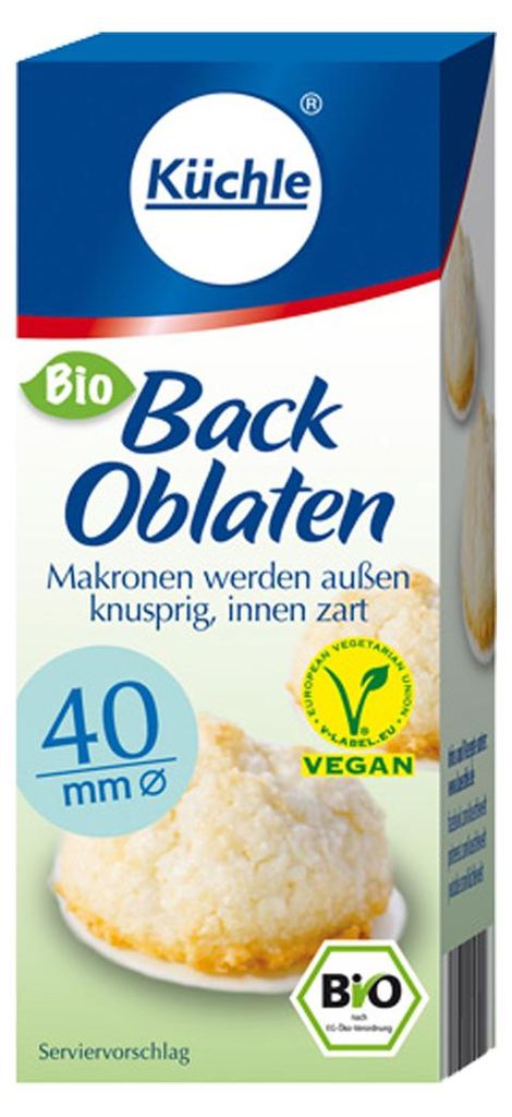 Organiczne wafle do pieczenia Küchle 40 mm Zdjęcie produktu 