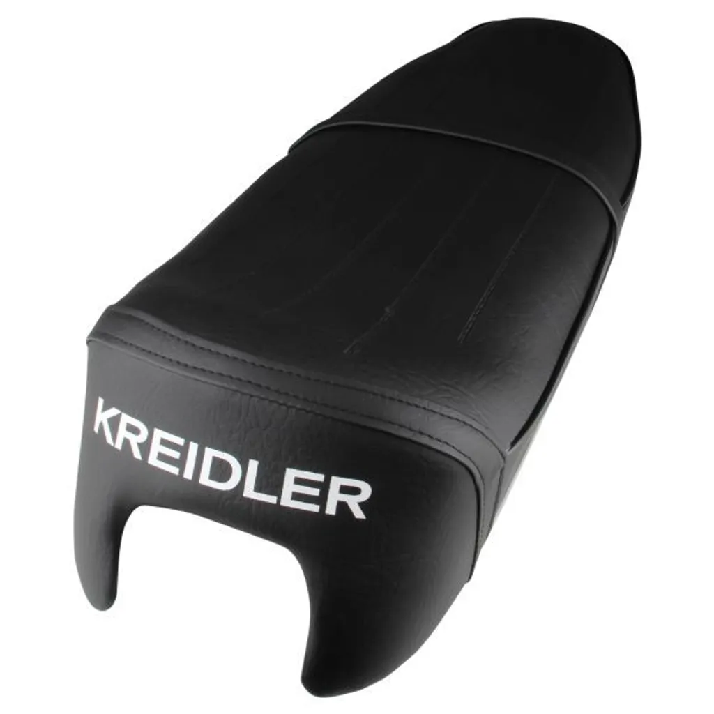 Selle à rayures longitudinales pour Kreidler Florett RS avec sangles