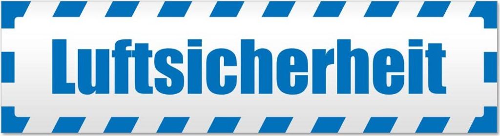 Luftsicherheit gestreift Magnetschild Schild magnetisch