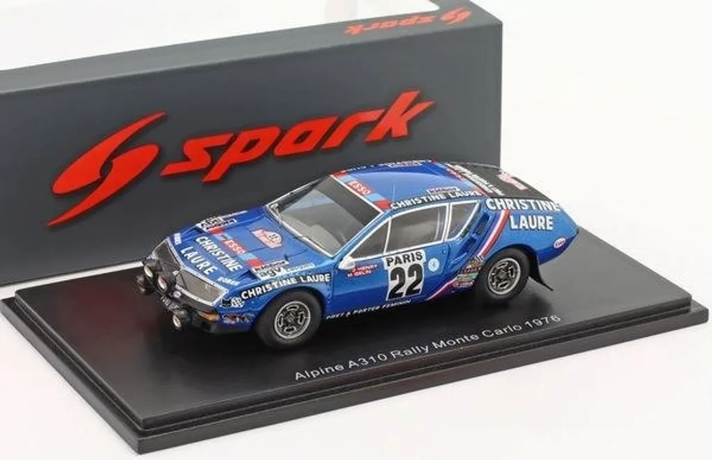 Voiture Miniature Alpine A310 Rallye 1976 Spark 1:43 de Collectionneur
