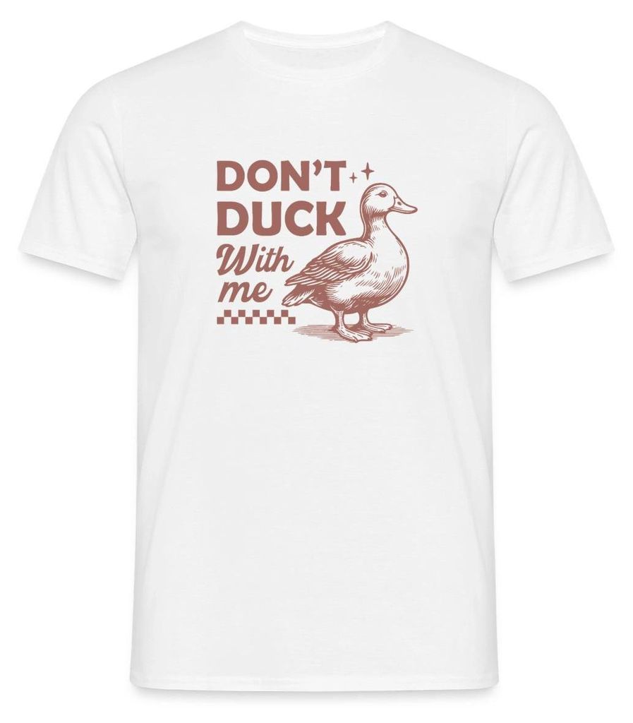 Spreadshirt Don’t Duck With Me | Freche Ente Humor Männer T-Shirt, XL, Weiß