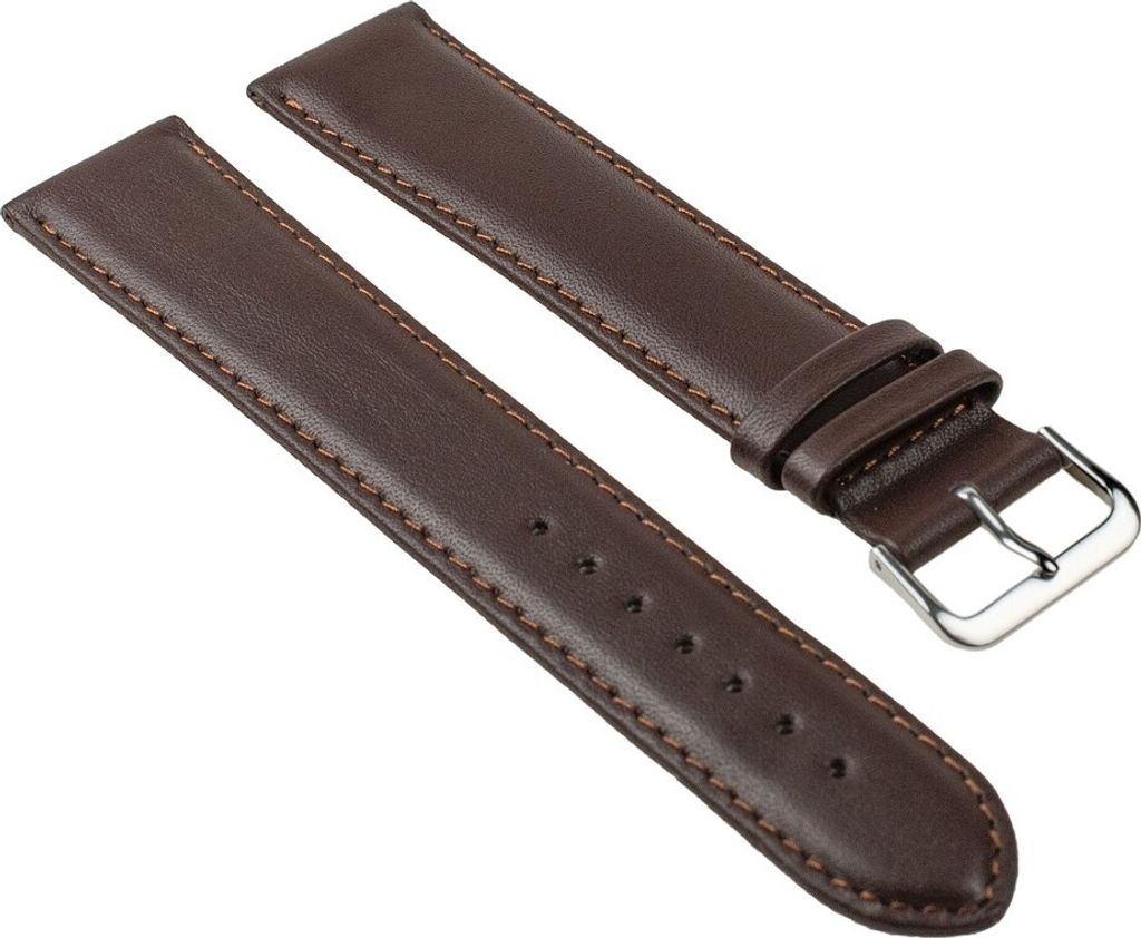 Ersatzband Uhrenarmband XXL Leder Band Braun 25782S, Stegbreite:22mm