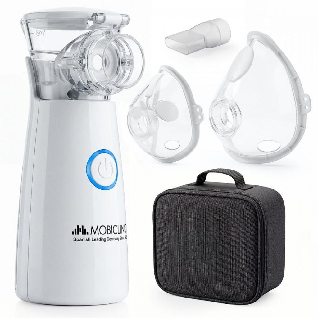 Draagbare mini-nebulisator met masker, Mobiclinic. Zeer Productafbeelding 
