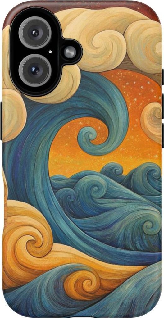 Faszinierende Spiralwellen – Handyhülle Kompatibel mit iPhone 16