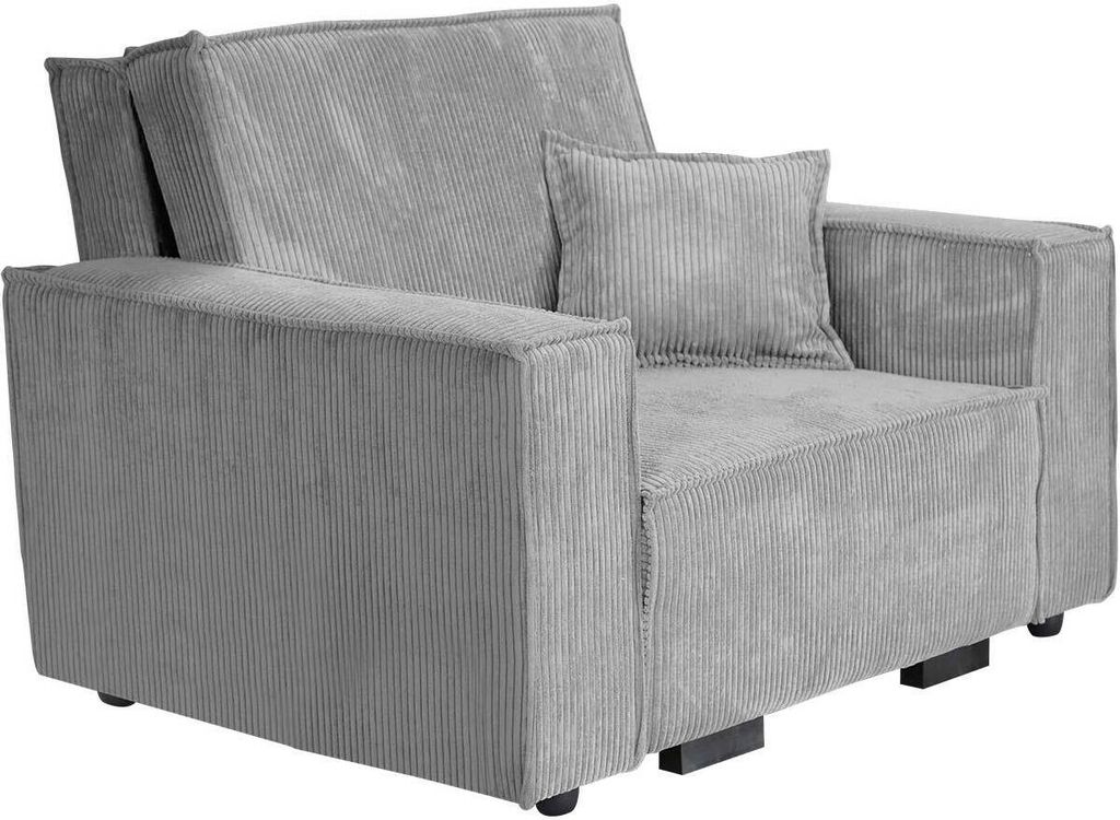 MIRJAN24 Schlafsofa Viva Star I, einsitzer Bettsofa inkl. Kissen, mit Bettkasten und Schlaffunktion, Stilvoll Couch (Farbe: Poso 110)