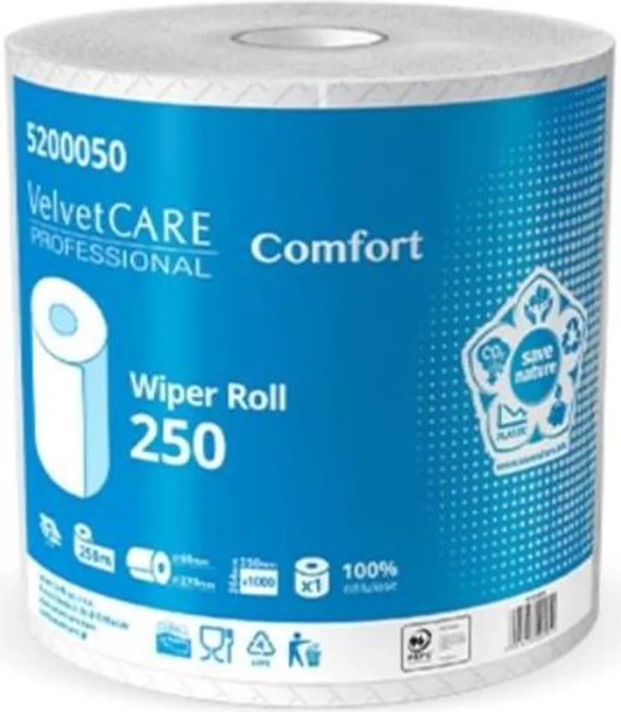 Rotoli Carta Velvet Prof 2-ply 250m | Ideale per Ristorazione e HACCP