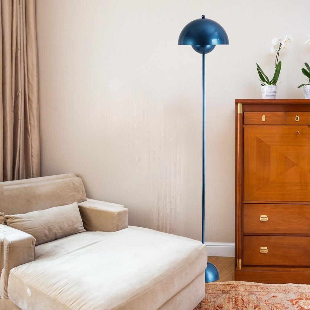 Lampada da terra design nordico ispirazione blu navy "vaso Immagine del prodotto 