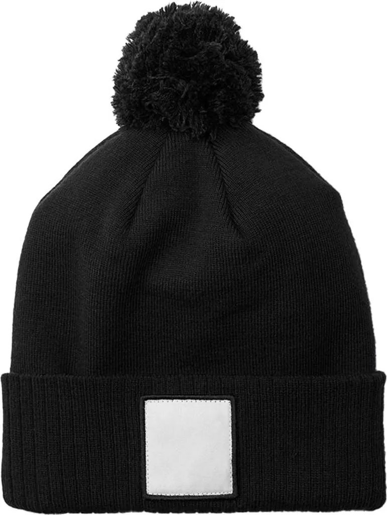 Beechfield BC6910 Berretto Nero Bianco - Beanie con Patch Personalizzabile - 2