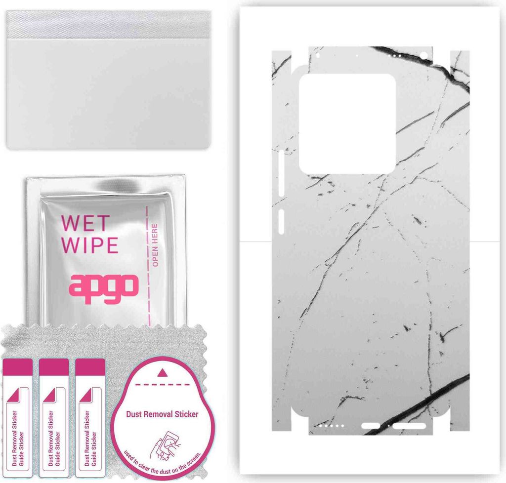 apgo Rückseite + Seiten Schutzfolie, Skin, kompatibel mit Xiaomi Poco X6, Hinten Displayschutzfolie aus Vinylfolie, kratzfest, einfache Montage - ...