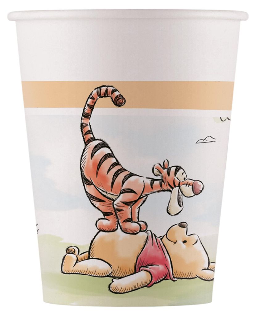 8 Winnie Puuh Pappbecher 200 ml - Produktbild 