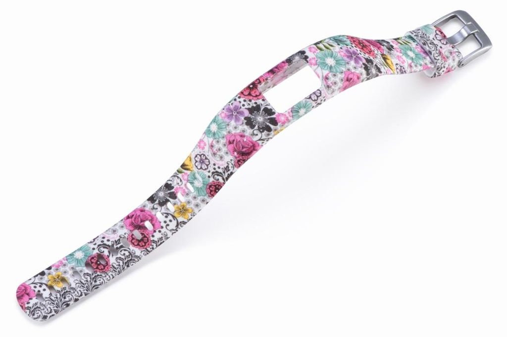 By Qubix Silikon Sportarmband - Blumenprint - passend für Produktbild 